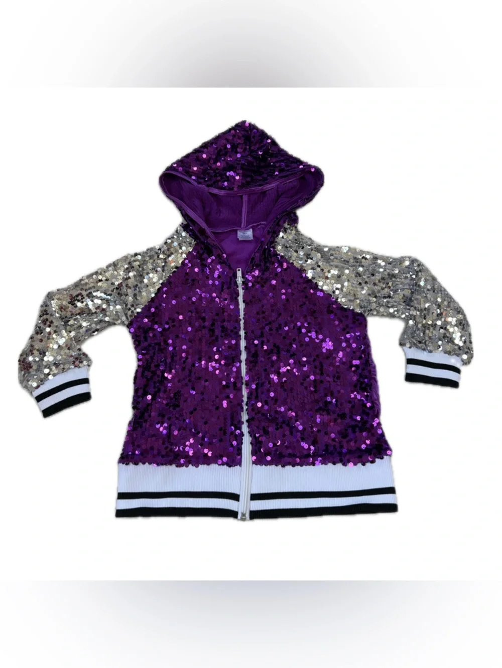 Weissman Kids Sequin Zip-Up Hoodie